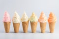 Soft ice creams creme. Generate Ai Royalty Free Stock Photo