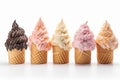 Soft ice creams summer. Generate Ai Royalty Free Stock Photo