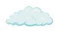 Fluffy White Cloud Icon, Weather Element Graphic, vector design Generative AI Royalty Free Stock Photo