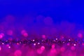 Soft image abstract bokeh ultra violet,purple,pink ,blue color with light background.Ultra violet night light elegance,smooth spar