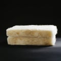 Soft insulation material stacked and ready for construction projects in a workshop Royalty Free Stock Photo