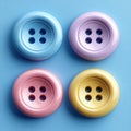 Soft pastel buttons arranged on a blue background Royalty Free Stock Photo