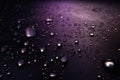 Soft Lavender With Drops On Black Gradient Background. Generative AI