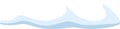 Soft light blue wave flowing on a white background, creating a serene and minimalist design suitable for various