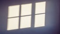 Soft light casting window pane shadows on a textured wall grid Royalty Free Stock Photo