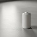Soft lighting creates a gentle shadow emphasizing the candle s smooth Royalty Free Stock Photo