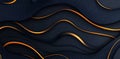 Soft lighting highlights the captivating pattern of abstract waves in shades of orange and blue. Royalty Free Stock Photo