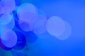 Soft lights background. Blurred lights pattern, colorful abstract texture with nonfocus effect. Blue lights in the night. Bokeh, Royalty Free Stock Photo