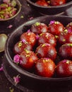 Soft, melting in the mouth Gulabjamun Royalty Free Stock Photo