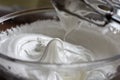 Soft meringue peaks freshly whisked Royalty Free Stock Photo