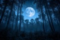 Soft Moonlit Forest with Glowing Stars