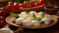 Soft mozzarella cheese on a wooden board cut into bars. Sour-milk product, cottage cheese