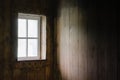 Soft Natural Window Light on Barn Board Interior.