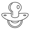 Soft nipple icon, outline style