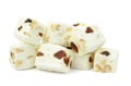 Soft nougat with peanuts and fruits