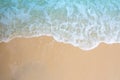 Soft ocean wave on sandy beach