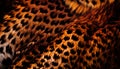 Soft ocelot coat with spotted fur pattern generated by AI