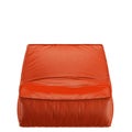 Soft orange leather armchair on a white background 3d rendering Royalty Free Stock Photo