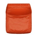 Soft orange leather armchair on a white background 3d rendering Royalty Free Stock Photo