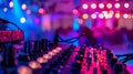 With a soft and out of focus background the intricate setup of sound Royalty Free Stock Photo