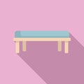 Soft outdoor bench icon flat vector. View top interior