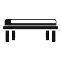 Soft outdoor bench icon simple vector. View top interior