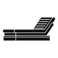 Soft outdoor chair icon, simple style