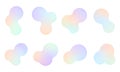 Soft Pastel Abstract Gradient Blob Shapes Set for Modern Design Royalty Free Stock Photo