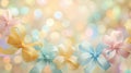 Soft pastel bokeh with delicate floral accents. Royalty Free Stock Photo