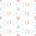 Soft pastel colored modern tiling texture. Fashionable background with fancy elements. Abstract seamless pattern Royalty Free Stock Photo