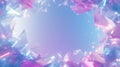 Soft Pastel Crystal Frame with Light Reflections Royalty Free Stock Photo