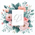 Soft Pastel Floral Frame With Royalty Free Stock Photo
