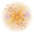 Soft Pastel Flowers Background