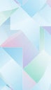 Soft pastel geometric abstract background with overlapping translucent triangles and polygons in shades of blue pink and green Royalty Free Stock Photo