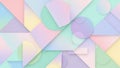Soft Pastel Geometric Shapes Pattern Background Layered Abstract Design Colorful Modern Texture Royalty Free Stock Photo
