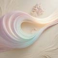 Soft pastel gradients blending seamlessly in fluid waves Royalty Free Stock Photo
