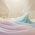 Soft pastel gradients blending seamlessly in fluid waves Royalty Free Stock Photo