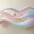 Soft pastel gradients blending seamlessly in fluid waves Royalty Free Stock Photo