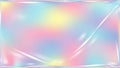 Soft pastel holographic iridescent plastic with crinkled texture and bright highlights Royalty Free Stock Photo