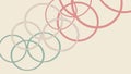 Soft Pastel Overlapping Rings, Gentle Abstract Pattern, vector design Generative AI Royalty Free Stock Photo