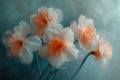 Radiant Blooms: A Soft Pastel Vase with Inverted Tulips and Daff Royalty Free Stock Photo