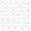 Soft pastel star seamless background. Pink and blue star.