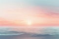 Soft pastel sunset over the ocean. Calming background. Generative AI Royalty Free Stock Photo