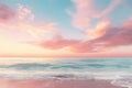 Soft pastel sunset over the ocean. Calming background. Generative AI Royalty Free Stock Photo