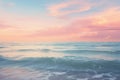 Soft pastel sunset over the ocean. Calming background. Generative AI Royalty Free Stock Photo