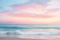 Soft pastel sunset over the ocean. Calming background. Generative AI Royalty Free Stock Photo