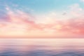 Soft pastel sunset over the ocean. Calming background. Generative AI Royalty Free Stock Photo