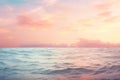 Soft pastel sunset over the ocean. Calming background. Generative AI Royalty Free Stock Photo