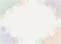 Soft pastel watercolor background with subtle paint stains and white copy space Royalty Free Stock Photo