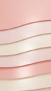 Soft Pastel Waves of Pink and Cream Colored Paper Layers Creating a Gentle Undulating Horizontal Background Texture Royalty Free Stock Photo